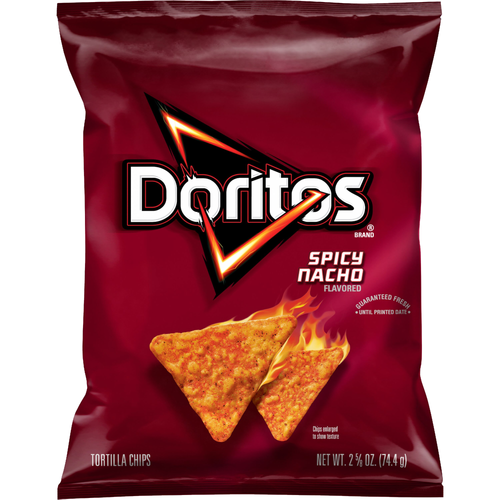 Doritos  Spicy Nacho Flavored Tortilla Chips - 2.63 Ounce