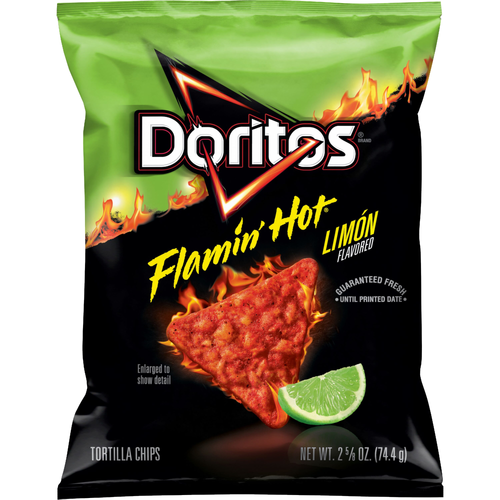Doritos Flamin' Hot Limon Flavored Tortilla Chips - 2.63 Ounce