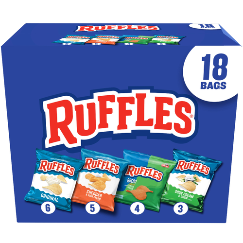 Ruffles Potato Chips Variety Pack - 18 Ounce