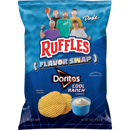 Ruffles Potato Chips Doritos Cool Ranch Flavored - 8 Ounce