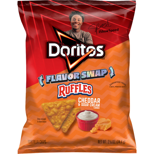 Doritos Ruffles Cheddar & Sour Cream Flavored Tortilla Chips - 2.63 Ounce