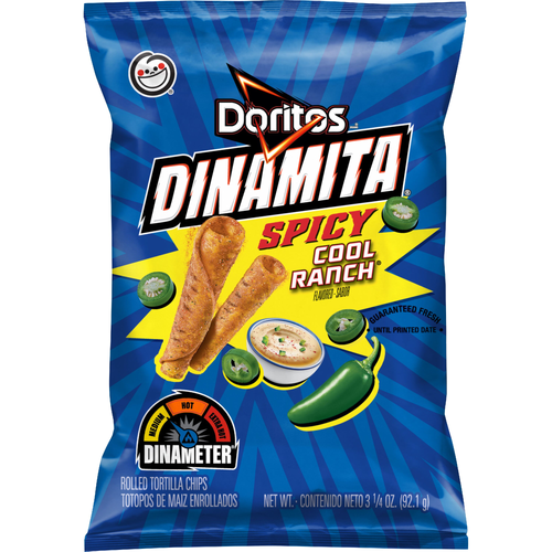 Doritos Dinamita Spicy Cool Ranch Flavored Rolled Tortilla Chips - 3.25 Ounce
