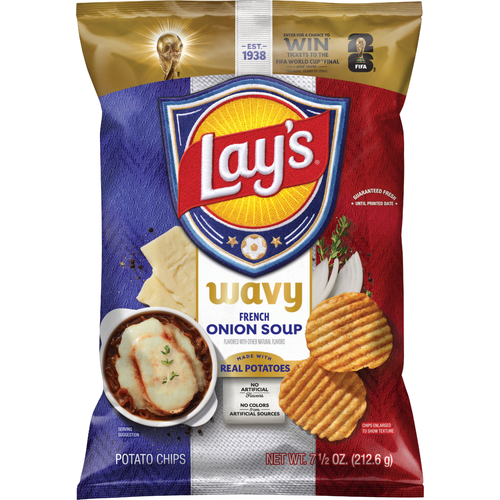 Lay's Wavy French Onion Soup Flavored Potato Chips - 7.5 Ounce Image 1 of 3