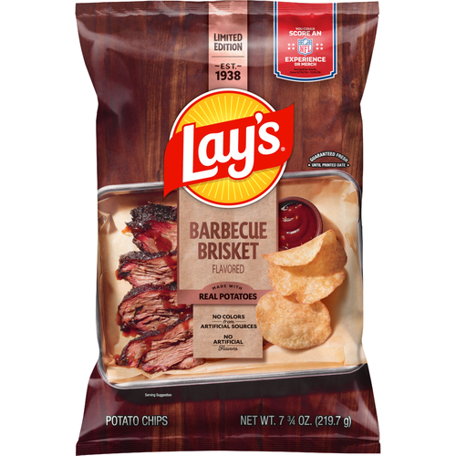 Lay's Barbecue Brisket Flavored Potato Chips - 7.75 Ounce