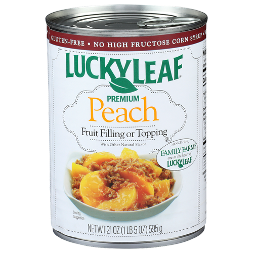 Lucky Leaf Peach Premium Fruit Filling Or Topping - 21 Ounce