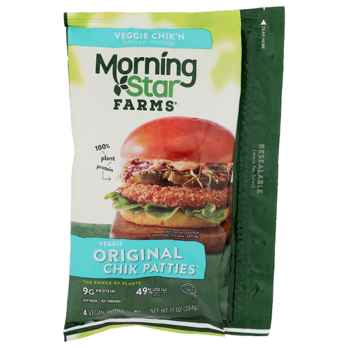 Morning Star Farms Veggie Original Chik Patties - 2.5 Ounce - 4 Count