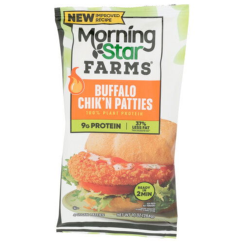 MORNING STAR FARMS Buffalo Chkn Patty - 2.5 Ounce - 4 Count