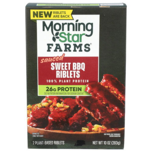 MORNINGSTAR FARMS Sauced Riblet Meatless Swt BBQ - 5 Ounce - 2 Count