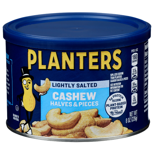 Planters Lightly Salted Halves & Pieces Cashew - 8 Ounce