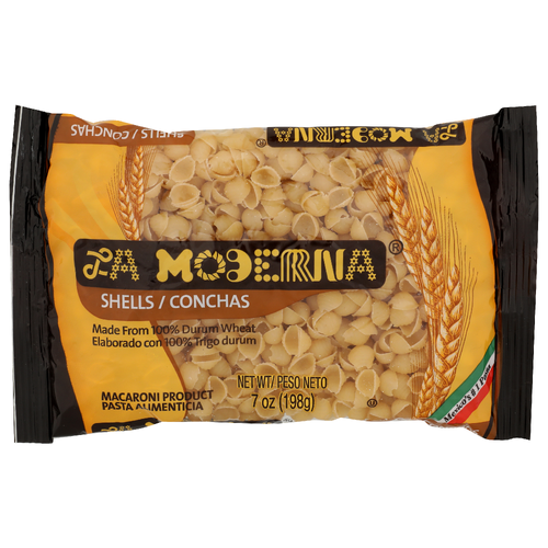 La Moderna Shells Macaroni Product Pasta Alimenticia - 7 Ounce
