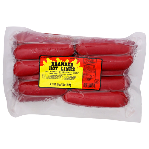 Manda Branded Hot Links - 64 Ounce