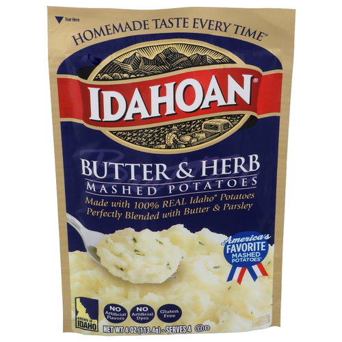Idahoan Butter & Herb Mashed Potatoes - 4 Ounce
