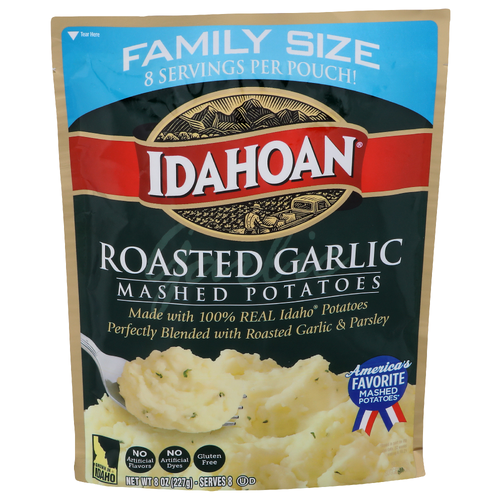 Idahoan Roasted Garlic Mashed Potatoes - 8 Ounce