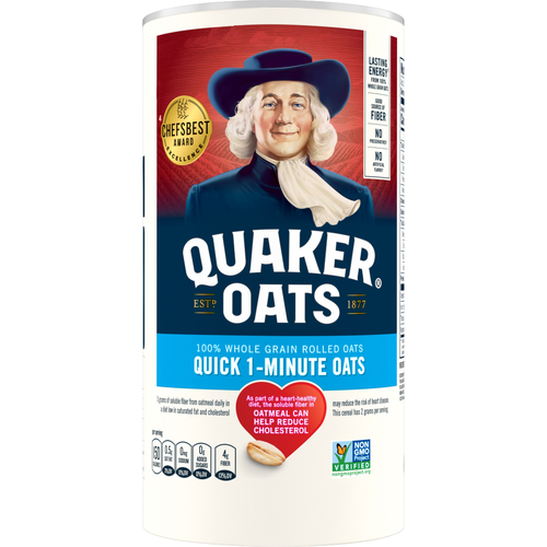 Quaker Whole Grain Oats Quick 1-Minute - 510 Gram - 1 Count