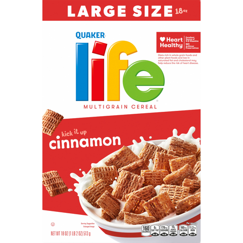 Quaker Life Multigrain Cereal Cinnamon - 18 Ounce - 1 Count