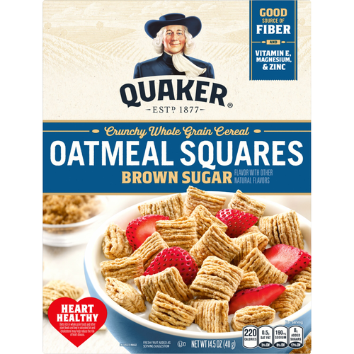 Quaker Oatmeal Squares Brown Sugar - 14.5 Ounce