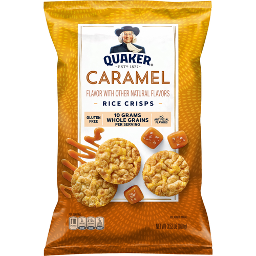 Quaker Rice Crisps Caramel - 3.52 Ounce