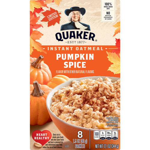Quaker Instant Oatmeal Pumpkin Spice - 12.1 Ounce