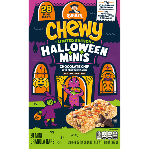 Quaker Chewy Halloween Minis Mini Granola Bars Chocolate Chip - 13.8 Ounce