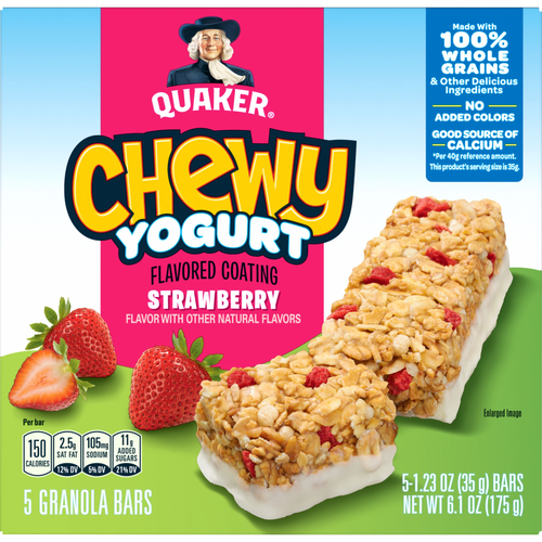 Quaker Chewy Yogurt Granola Bars Strawberry - 6.1 Ounce