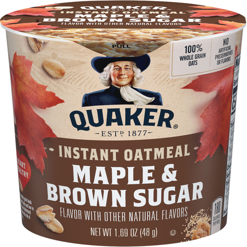 Quaker Instant Oatmeal Maple & Brown Sugar Cup - 1.69 Ounce