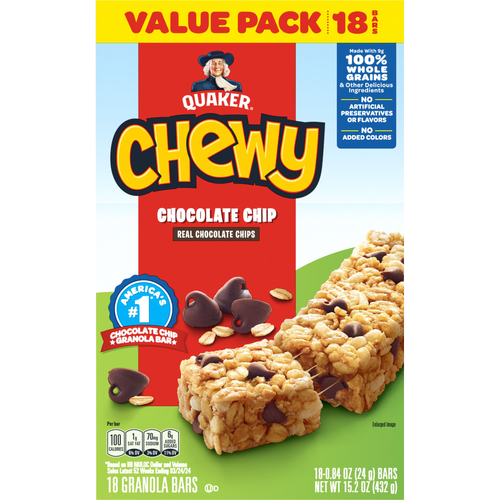 Quaker Chewy Granola Bars Chocolate Chip - 15.2 Ounce