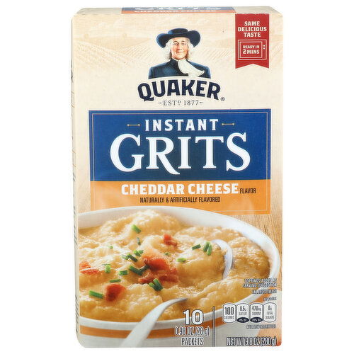 Quaker Cheddar Cheese Instant Grits - 0.98 Ounce - 10 Count