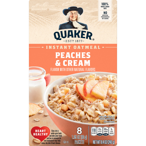 Quaker Instant Oatmeal Peaches & Cream - 240 Gram