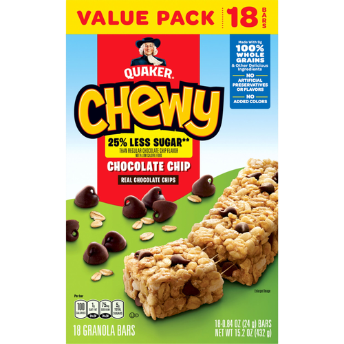 Quaker Chewy Granola Bars Chocolate Chip - 15.2 Ounce