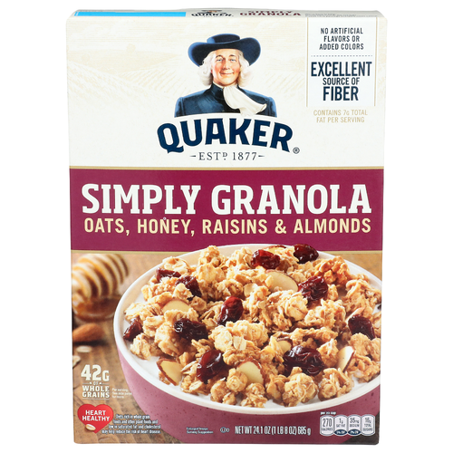 Quaker Oats, Honey, Raisins & Almonds Simply Granola - 24.1 Ounce