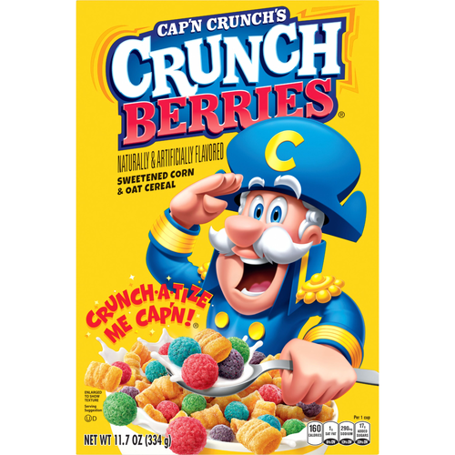 Cap'n Crunch 's Sweetened Corn & Oat Cereal Berries Naturally & Artificially Flavored - 11.7 Ounce