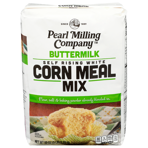 Pearl Milling Company Buttermilk Self Rising White Corn Meal Mix - 80 Ounce