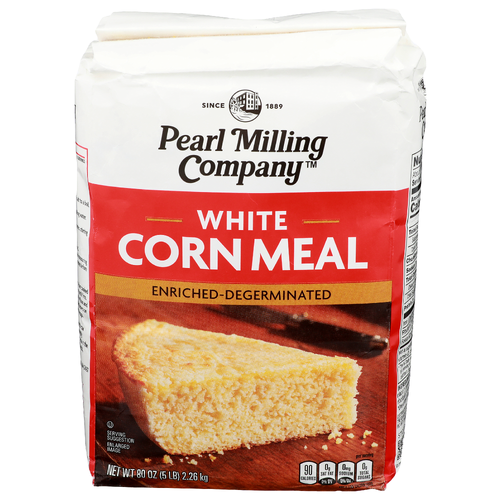 Pearl Milling Company Enriched-Degerminated White Corn Meal - 80 Ounce