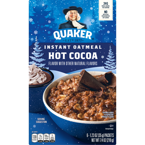 Quaker Instant Oatmeal Hot Cocoa - 7.4 Ounce