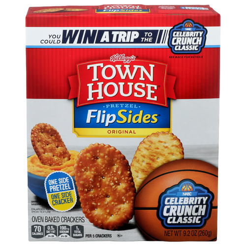Kellogg's Town House Pretzel Flipsides Original Oven Baked Crackers - 9.2 Ounce