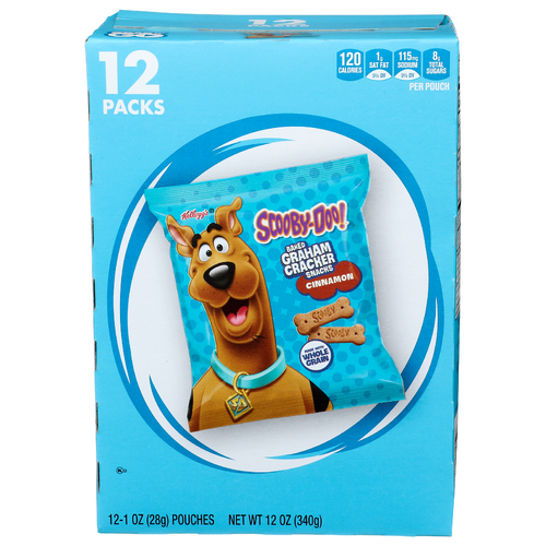 Kellogg's Scooby-Doo! Cinnamon Baked Graham Cracker Snacks - 12 Ounce