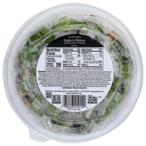 Taylor Farms Salad, With Chicken, Apple Walnut - 5.5 Ounce
