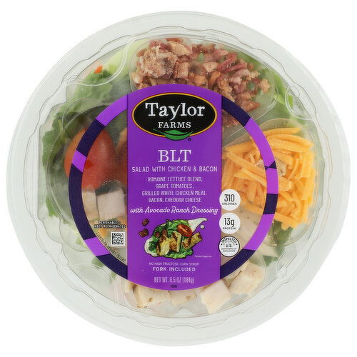 Taylor Farms BLT Salad With Chicken & Bacon - 6.5 Ounce Image 1 of 4