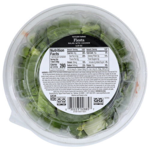 Taylor Farms Salad, With Chicken, Fiesta - 6.35 Ounce