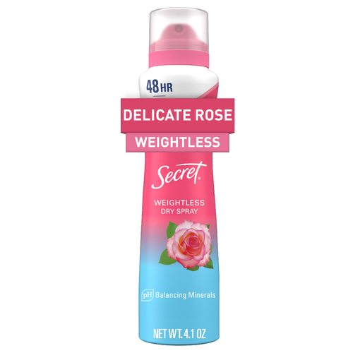 Secret Rose Scent Weightless Dry Spray Aluminum Chilorohydrate Antiperspirant Deodorant - 4.1 Ounce Image 1 of 2