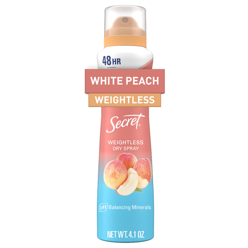 Secret Dry Spray Antiperspirant And Deodorant For Women, White Peach Argan Oil - 4.1 Ounce Image 1 of 2
