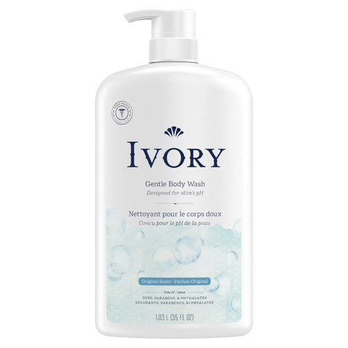 Ivory Gentle Body Wash, Original Scent - 35 Ounce
