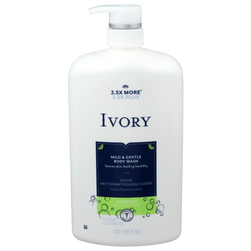 Ivory Aloe Scent Mild & Gentle Body Wash - 1.03 Liter