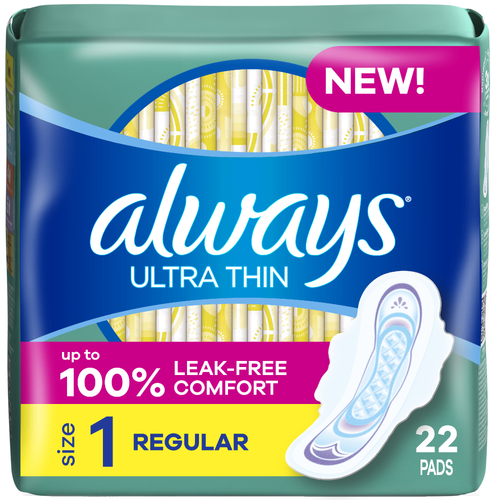 Always Size 1 Regular Flexi-Wings Ultra Thin Pads - 18 Count