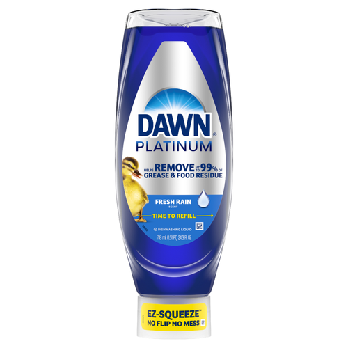 Dawn Platinum Ez-Squeeze Dish Soap Liquid, Dishwashing Grease Removal, Fresh Rain - 24.3 Ounce
