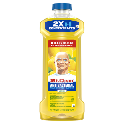 Mr. Clean Antibacterial All Purpose Cleaner, Floor For Mopping, Cleaning Liquid, Lemon - 23 Ounce