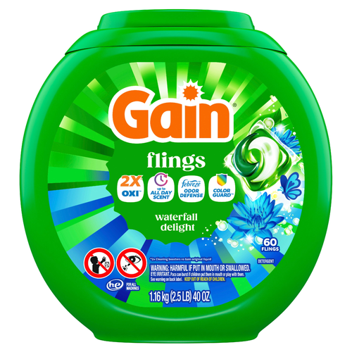 Gain Flings Ultra Oxi Laundry Detergent Pacs - 70 Count Image 1 of 2