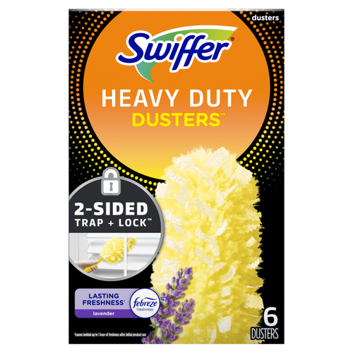 Swiffer Dusters Heavy Duty Multi-Surface Duster Refills For Cleaning, Lavender - 6 Count