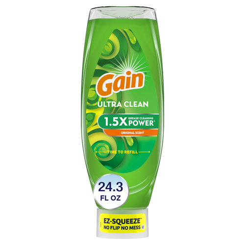 Gain Ultra Ez-Squeeze Dish Soap, Dishwashing Liquid, Original - 24.3 Ounce Image 1 of 2