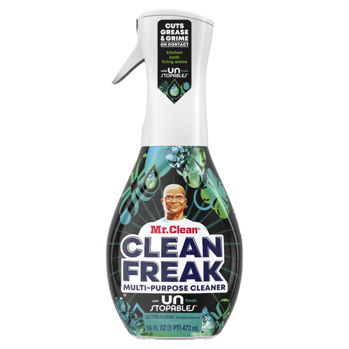 Mr. Clean Freak All Purpose Cleaner Spray, Multi-Surface Cleaning, Unstopables Scent - 16 Ounce